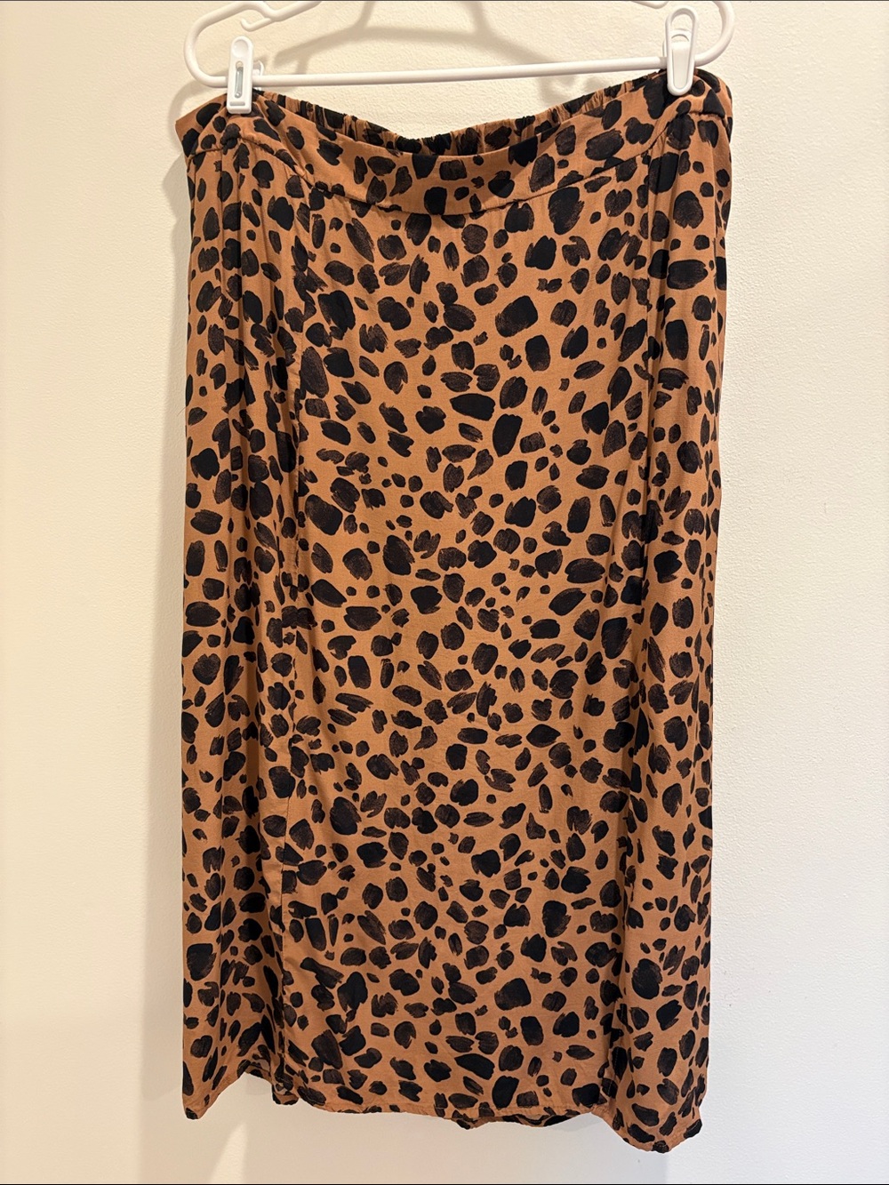 Ava & Viv Leopard Midi/Maxi Skirt- 1X